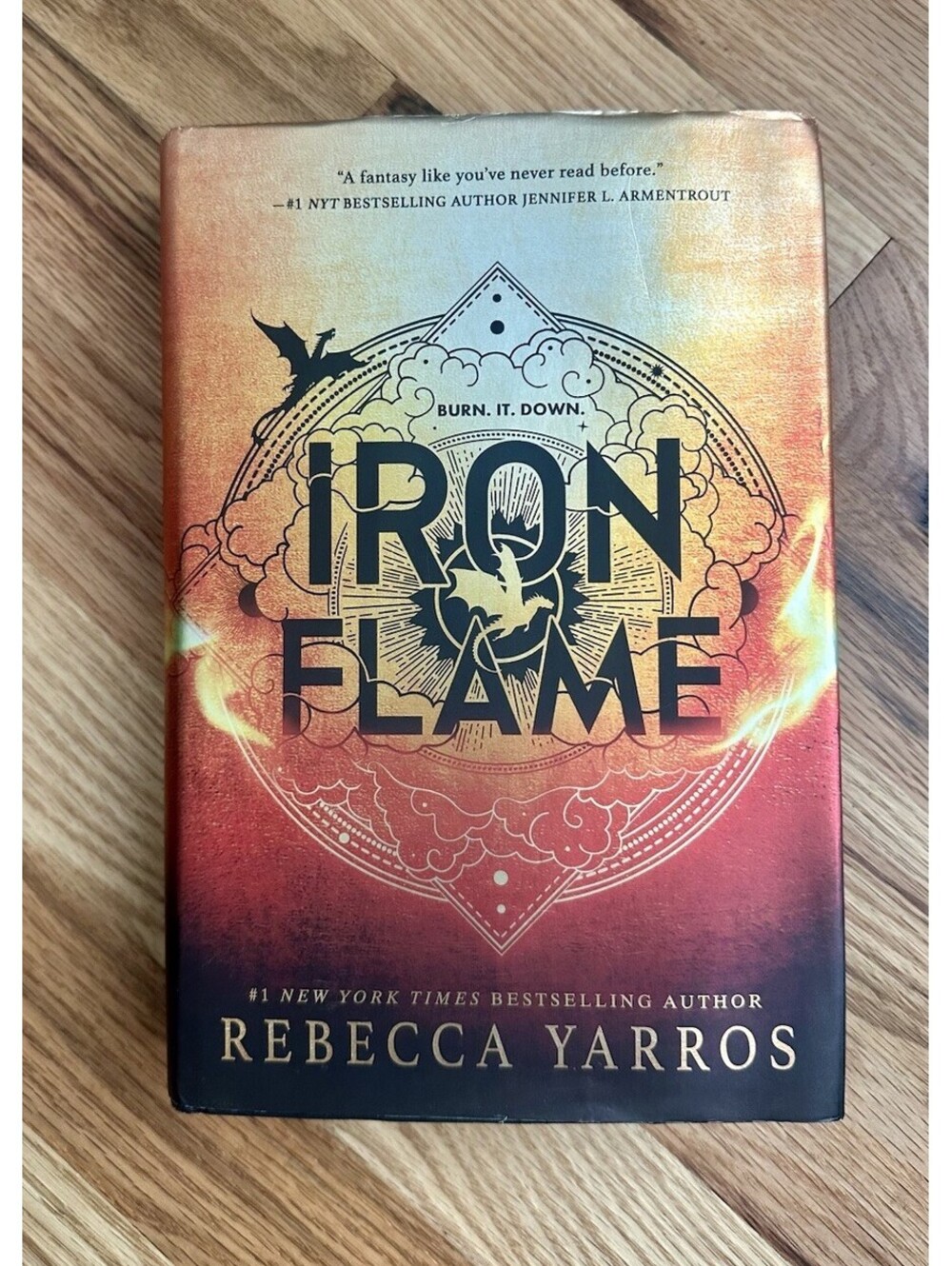 Iron Flame Rebecca Yarros 1st Edition 1st Print MISPRINT Black Sprayed Edges